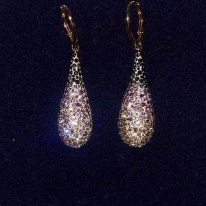 SWAROVSKI EARRING ABSTRACT NUDE PIERCED ROSE GOLD